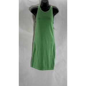 OLD NAVY Women's Green Emerald Reef Ribbed High-Neck Sleeveless Dress SZ M